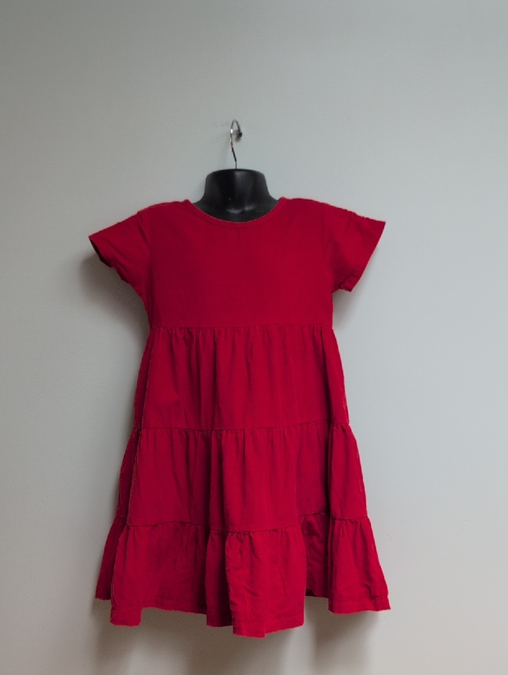 Hanna Andersson Bright Red Tiered Short-Sleeve Dress Girl 5